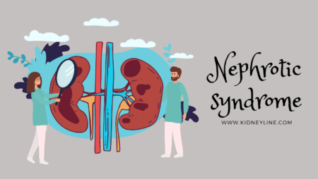graphics of the kidney with a text that says nephrotic syndrome