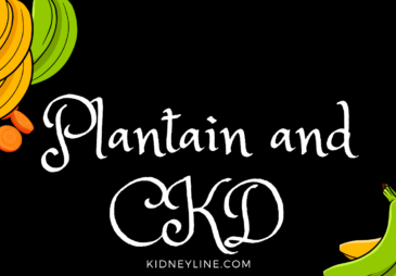 A graphic with the text plantain and CKD